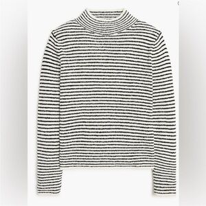 J. Crew Factory Striped Mock-neck Sweater
